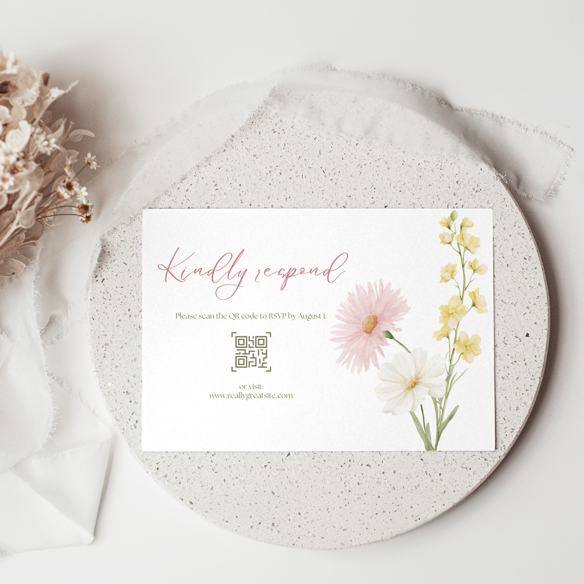 Wildflower Download & Print RSVP Card