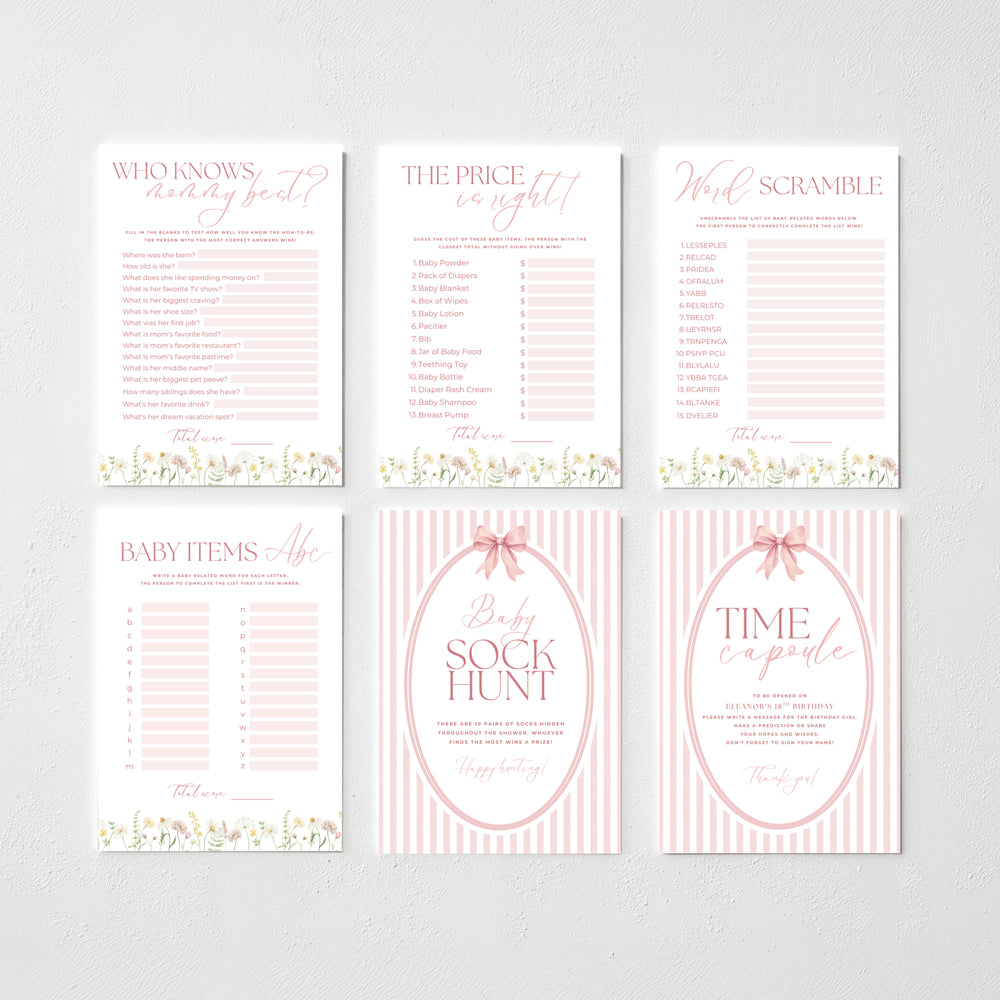 Wildflower Download & Print Games Bundle