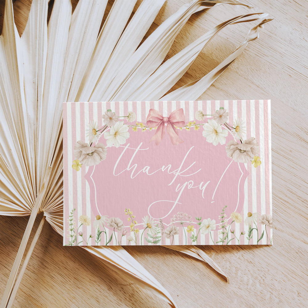 Wildflower Download & Print Thank You Postcard