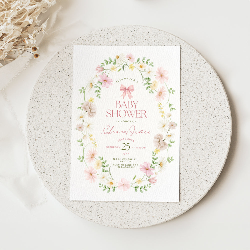 Wildflower Download & Print Invitation