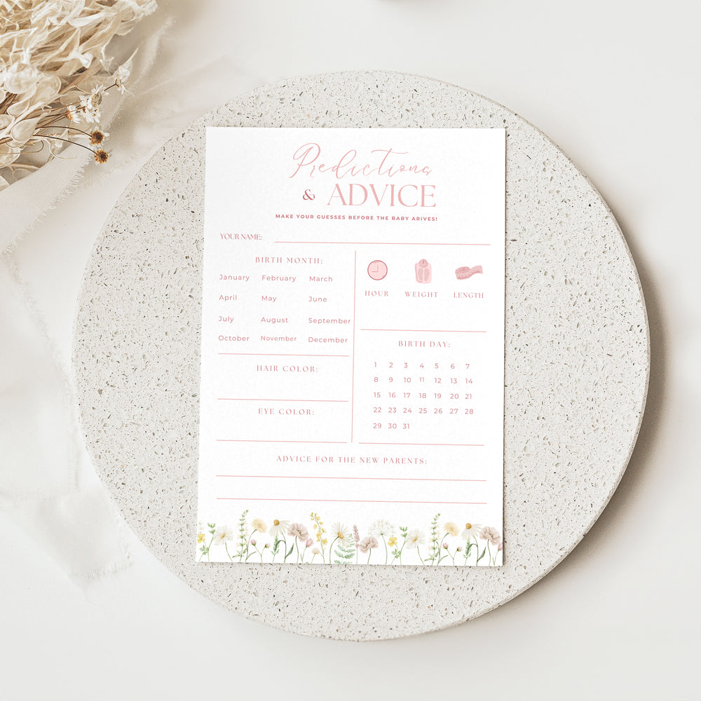 Wildflower Download & Print Advice & Predictions Set