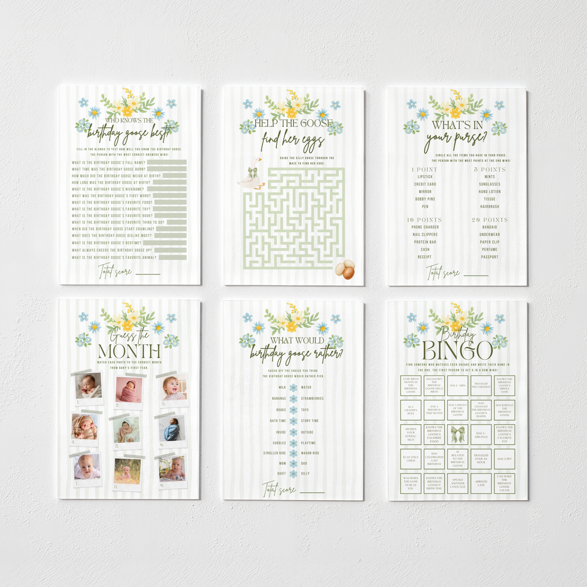 One Silly Goose Download & Print Games Bundle