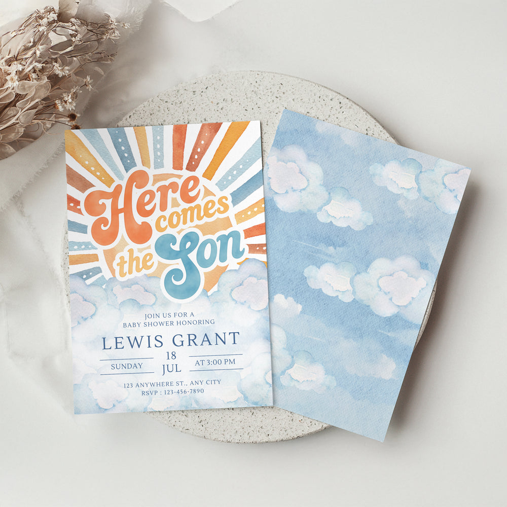 Here Comes the Son Download & Print Invitation
