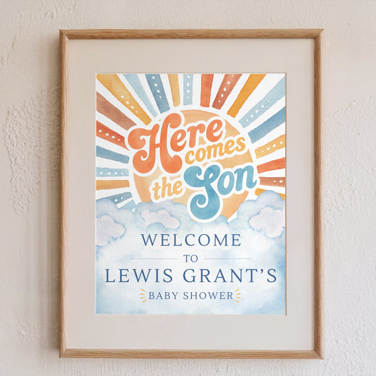 Here Comes the Son Download & Print Welcome Sign