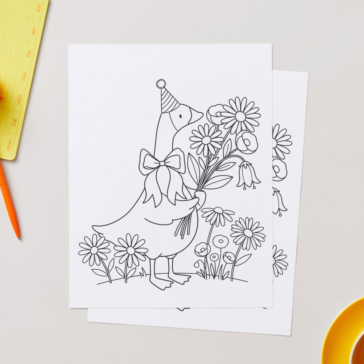 One Silly Goose Download & Print Coloring Book
