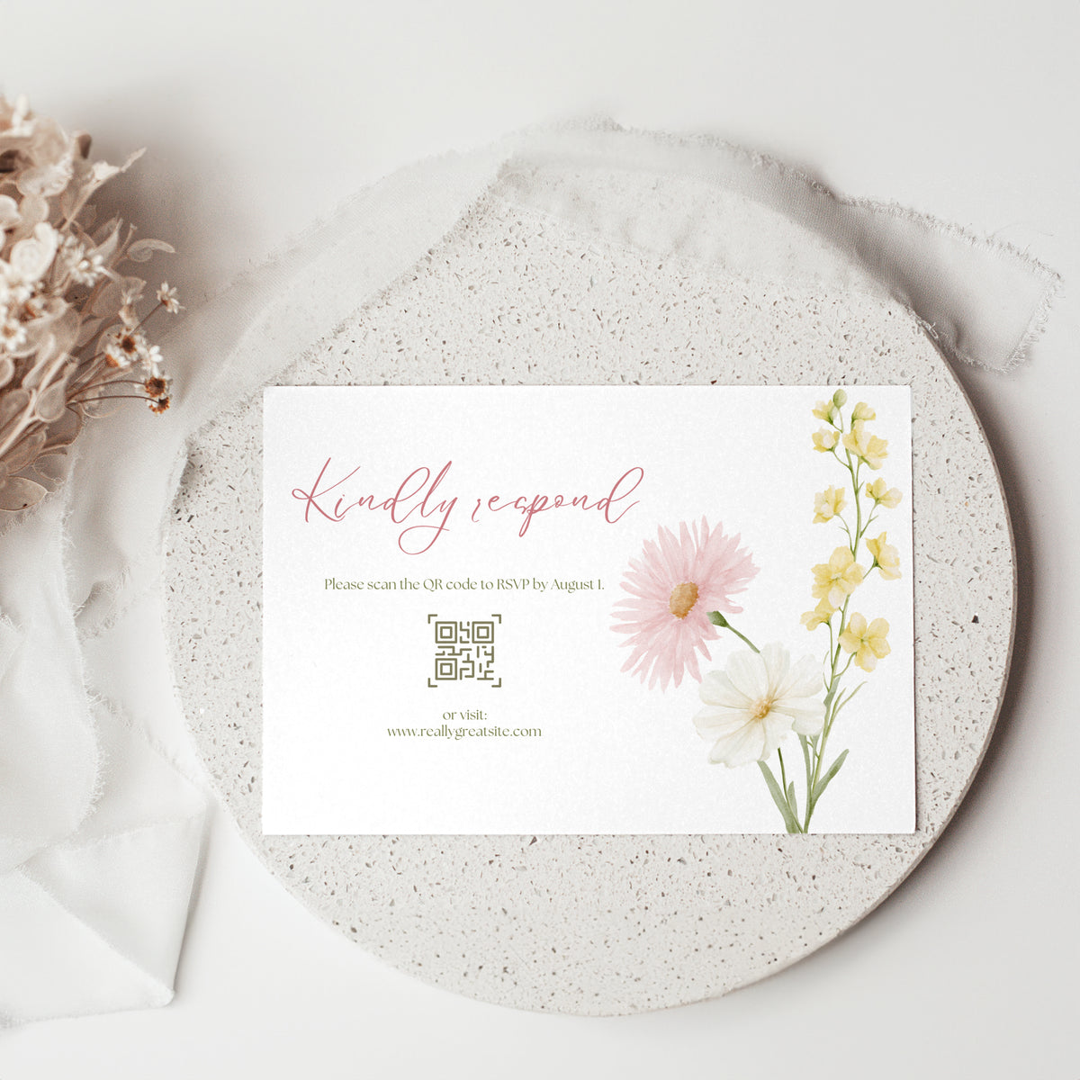 Wildflower Download & Print Invitation Suite