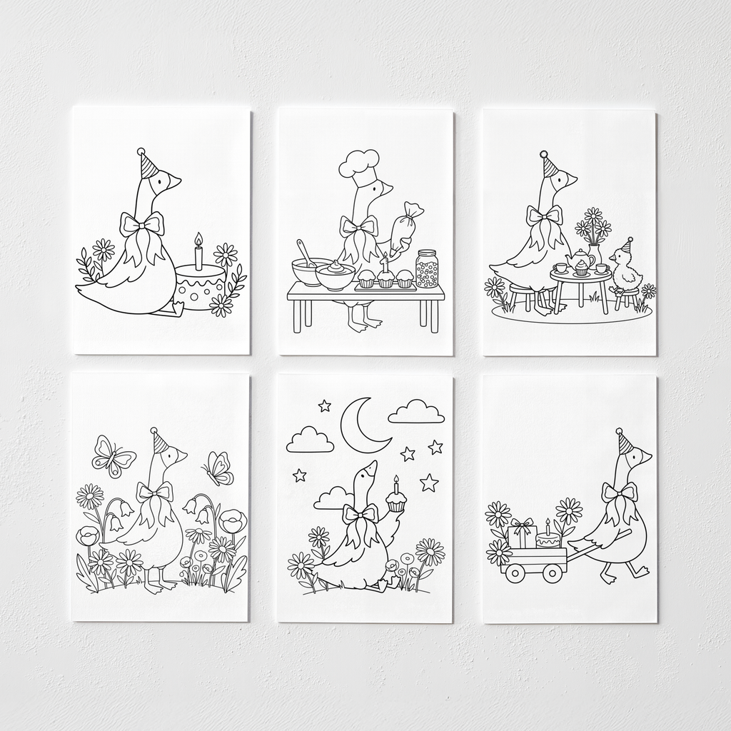One Silly Goose Download & Print Coloring Book