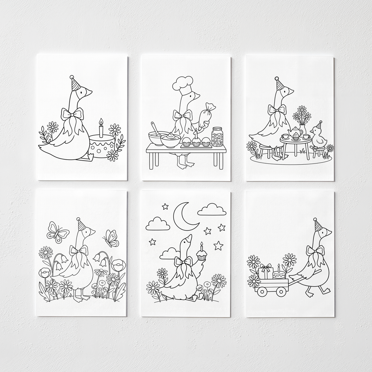 One Silly Goose Download & Print Coloring Book