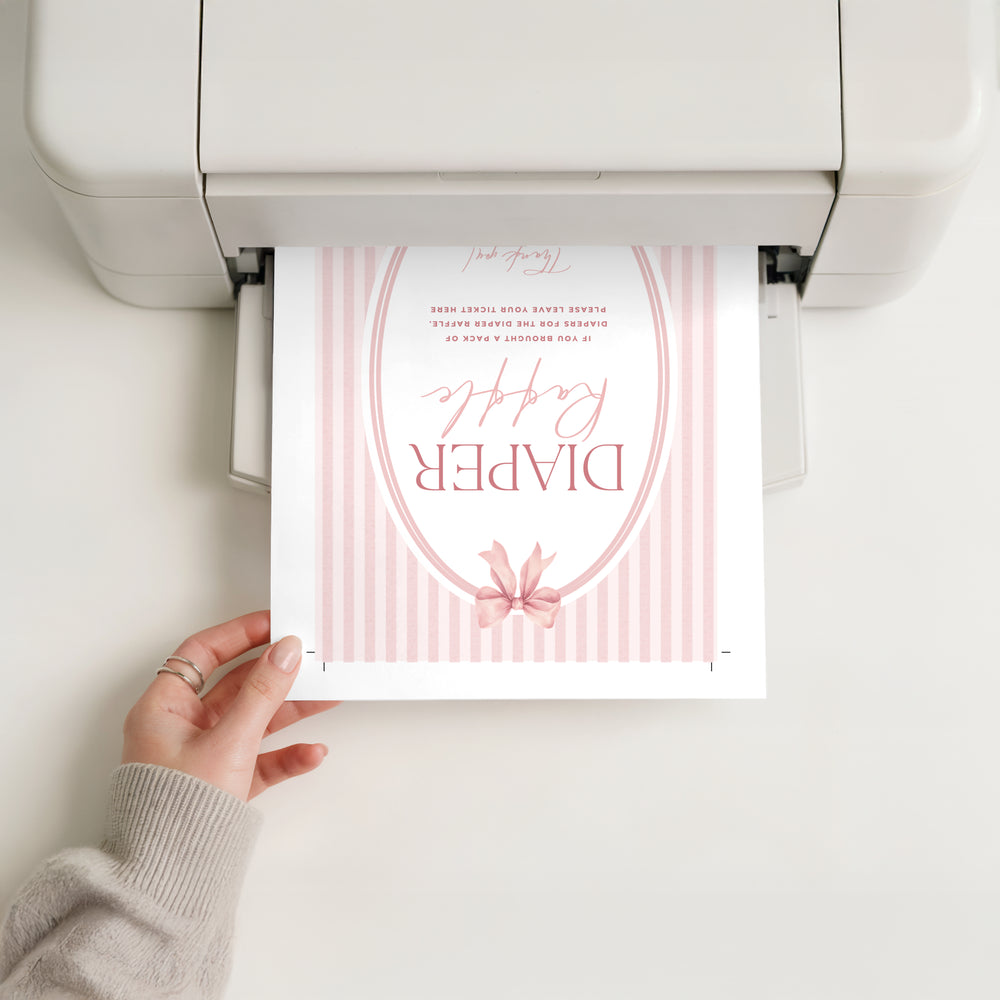 Wildflower Download & Print Diaper Raffle Set