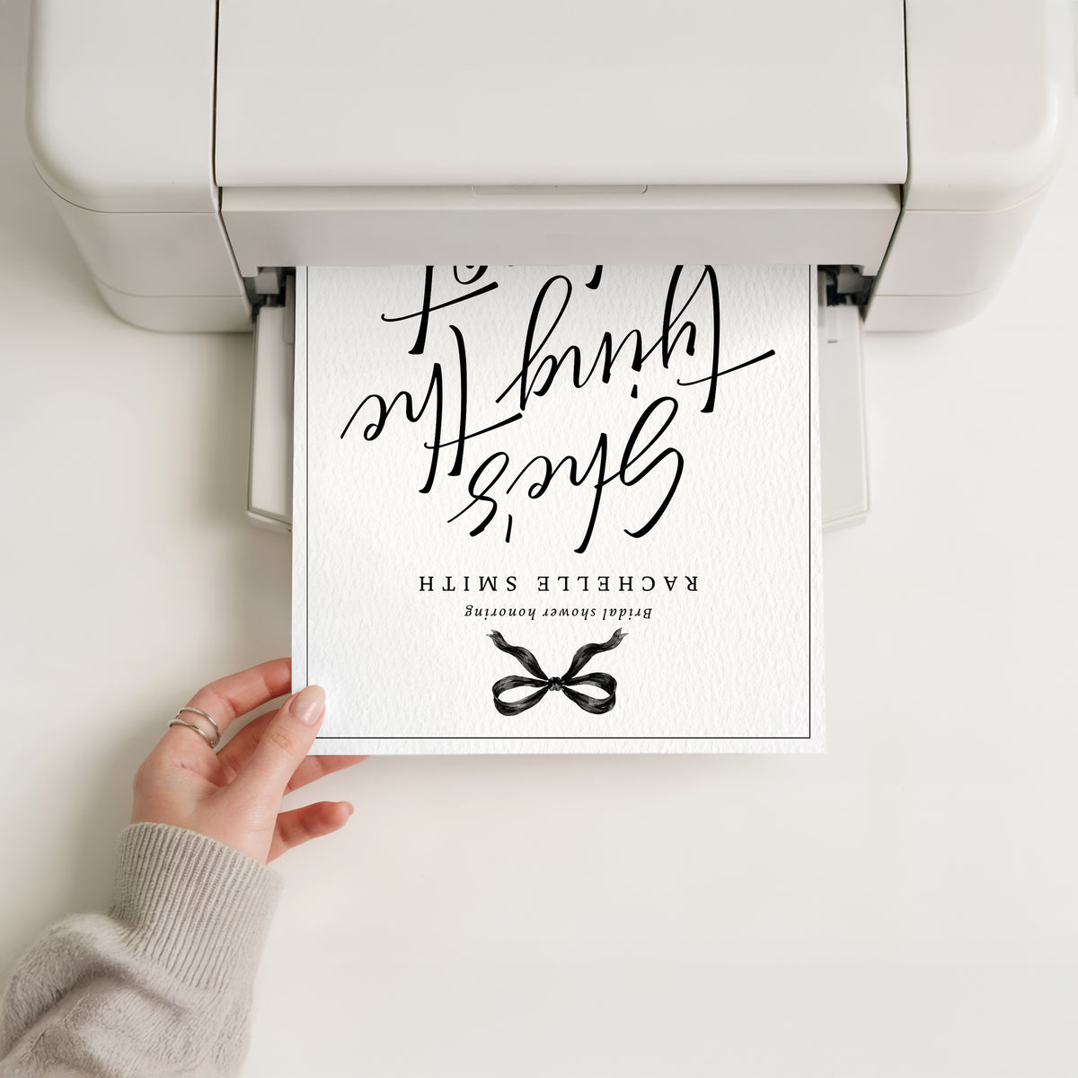 She’s Tying the Knot Download & Print Invitation