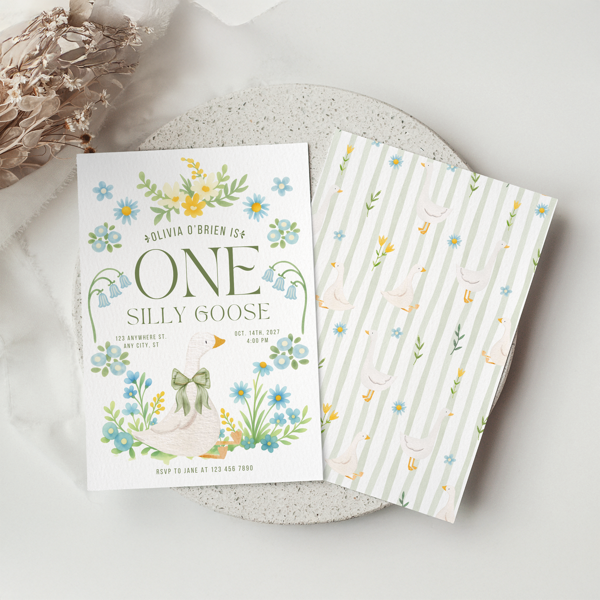 One Silly Goose Download & Print Invitation