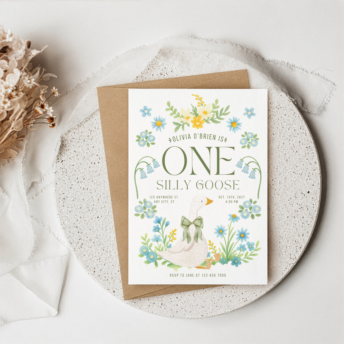 One Silly Goose Download & Print Invitation