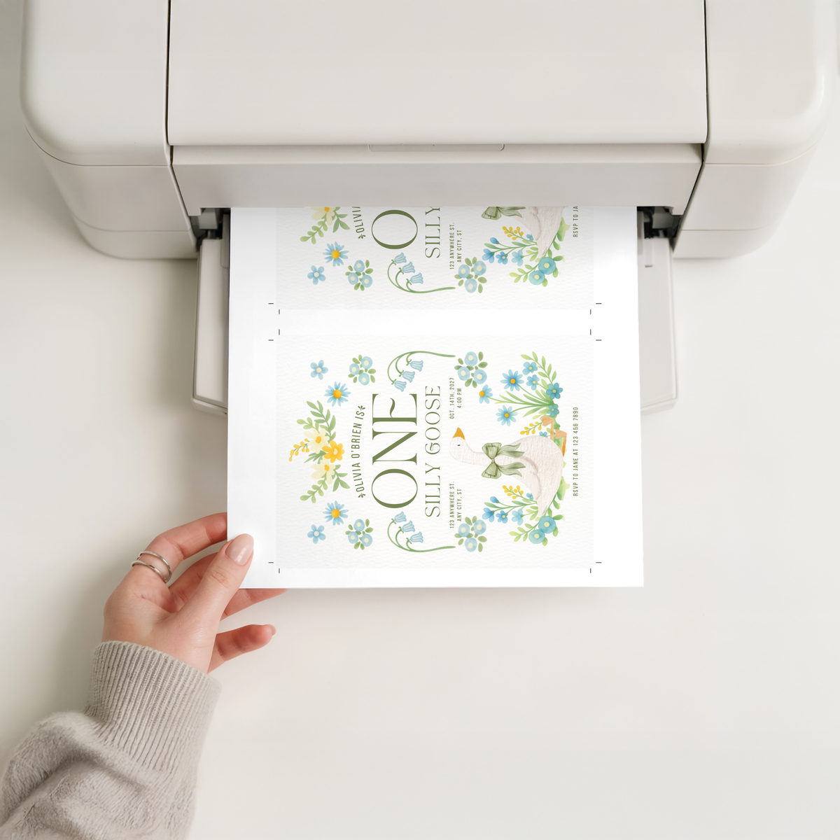 One Silly Goose Download & Print Invitation